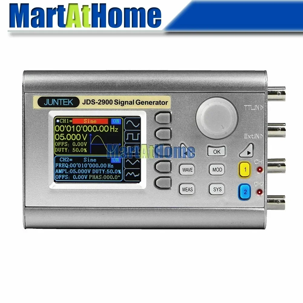 Dual Channel Arbitrary Waveform Function Generator 60Mhz - Gerador de Sinal DDS Digital de