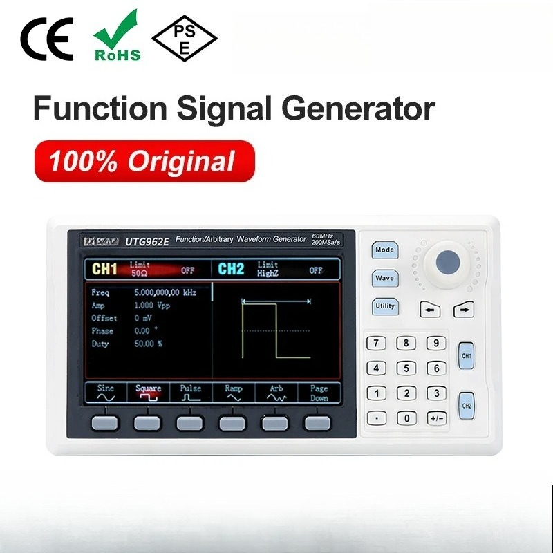 Gerador de Sinais de Função Po - Dual Channel Arbitrary Waveform Function Generator 60Mhz avaliação e preço