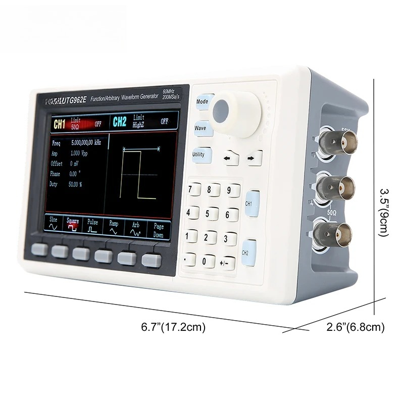 Gerador de Sinais de Função Po - Dual Channel Arbitrary Waveform Function Generator 60Mhz avaliação e preço
