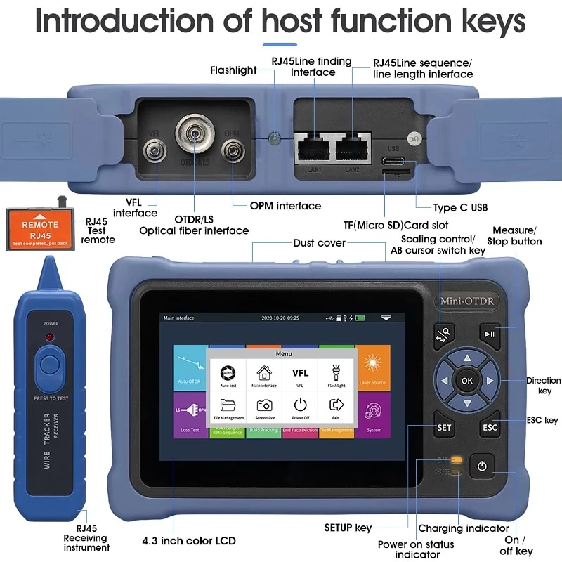 Novker 12-em-1 Mini OTDR NK400 - Optical Time Domain Reflectometer Otdr 1310 1550Nm avaliação e preço