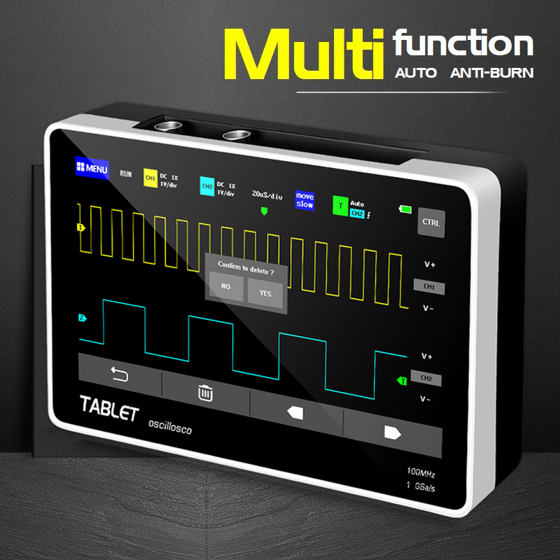 Osciloscópio de Tablet de Cana - Handheld Tablet Oscilloscope Touchscreen 100Mhz avaliação e preço